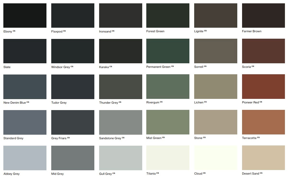 Procoat Colour Chart